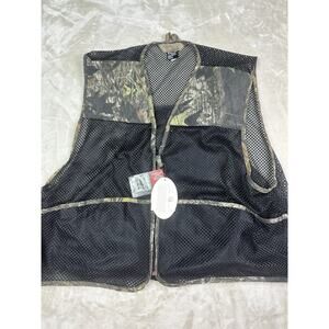 NWT Quail Unlimited Hunting Vest Mens 2XL Forest Camo Mesh Zip Up Lightweight